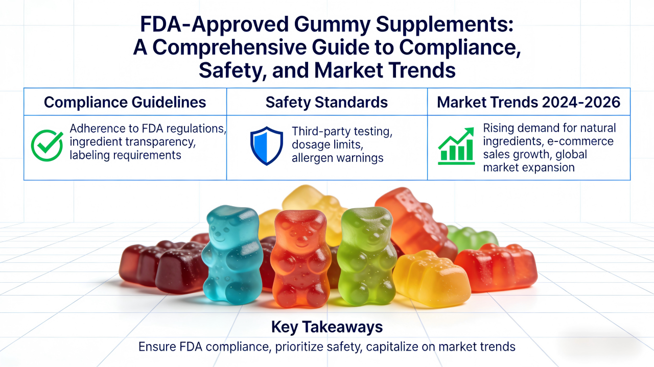 อาหารเสริมยางยางที่ได้รับการอนุมัติจาก FDA: คู่มือที่ครอบคลุมในการปฏิบัติตามความปลอดภัยและแนวโน้มตลาด