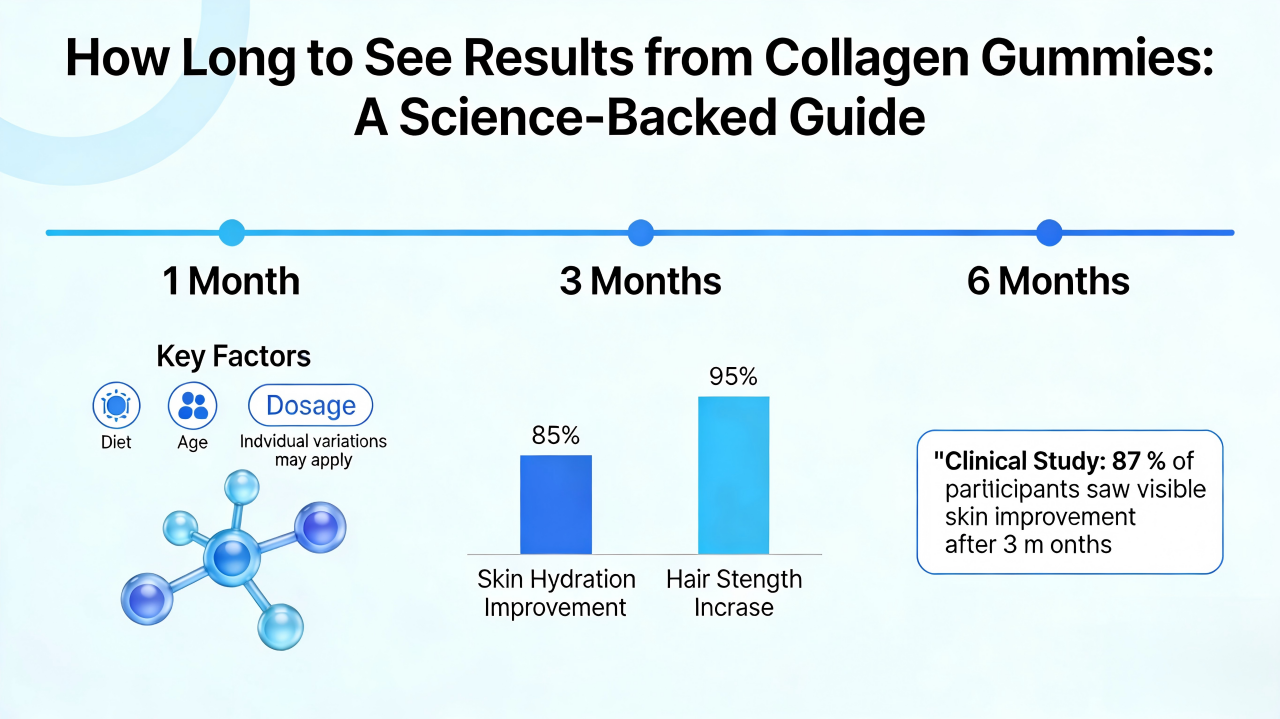 นานแค่ไหนที่จะเห็นผลจาก Collagen Gummies: คู่มือที่ได้รับการสนับสนุนทางวิทยาศาสตร์