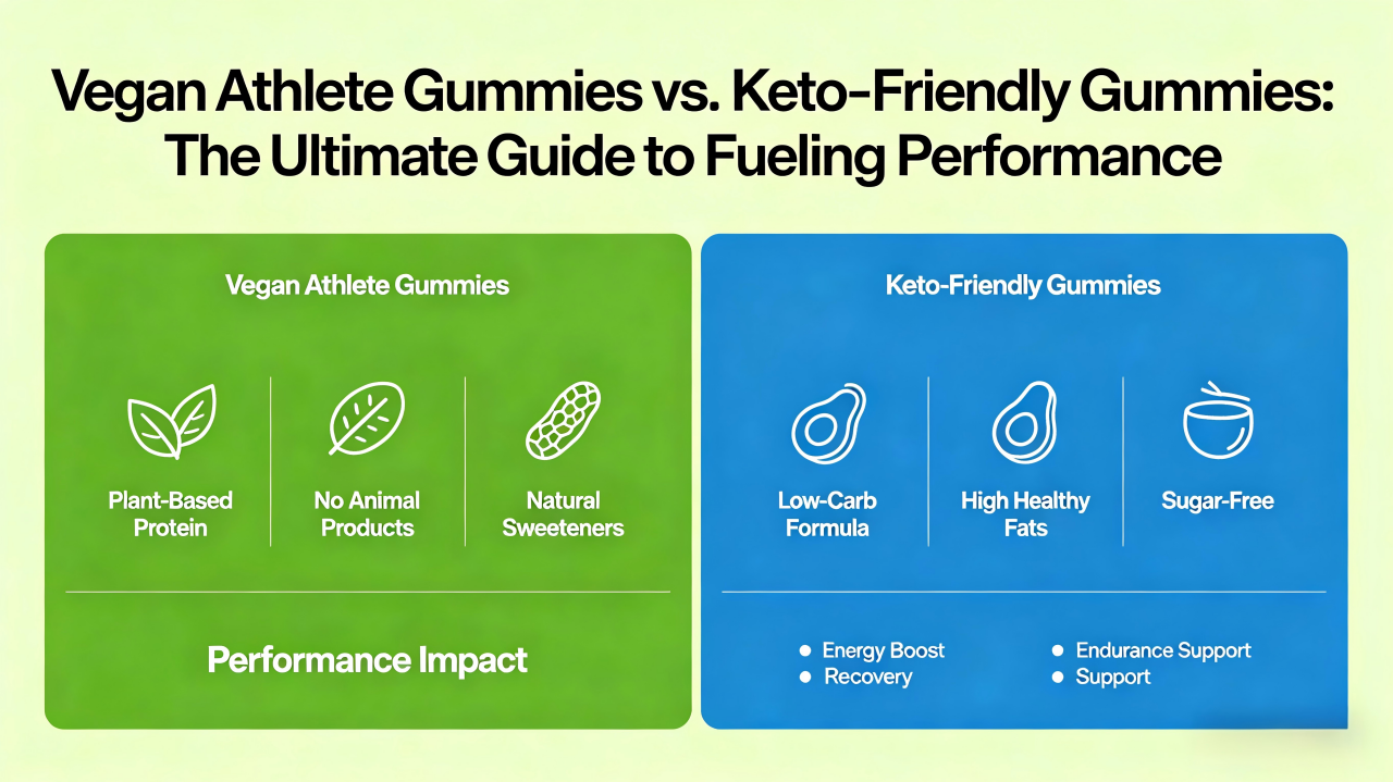 นักกีฬามังสวิรัติ Gummies กับ Keto-Friendly Gummies: คู่มือที่ดีที่สุดในการเติมประสิทธิภาพเชื้อเพลิง