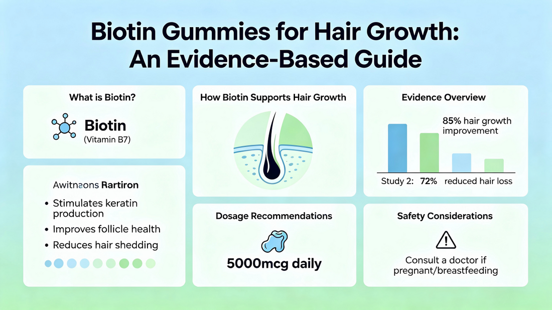 Biotin Gummies สำหรับการเจริญเติบโตผม: คู่มือที่ใช้หลักฐาน