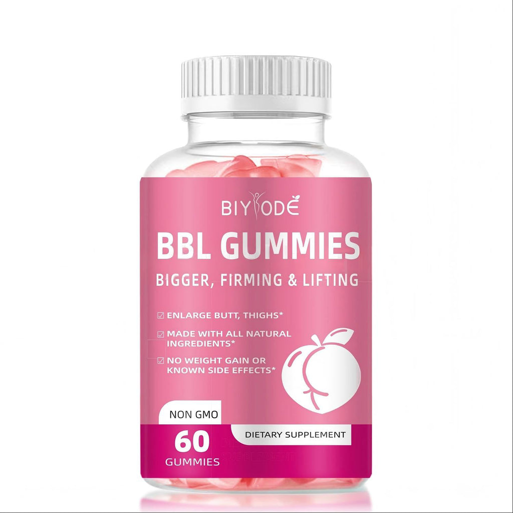 BIYODE BBL GUMMIES ผลิตภัณฑ์เสริมอาหารเพิ่มขนาดสะโพก - ช่วยให้สะโพกใหญ่ขึ้น กระชับขึ้น และยกกระชับ เสริมอาหารเพิ่มขนาดสะโพกจากธรรมชาติ 100% ด้วยไฟโตเอสโตรเจน สมุนไพรปรับสมดุลฮอร์โมน และคอลลาเจน