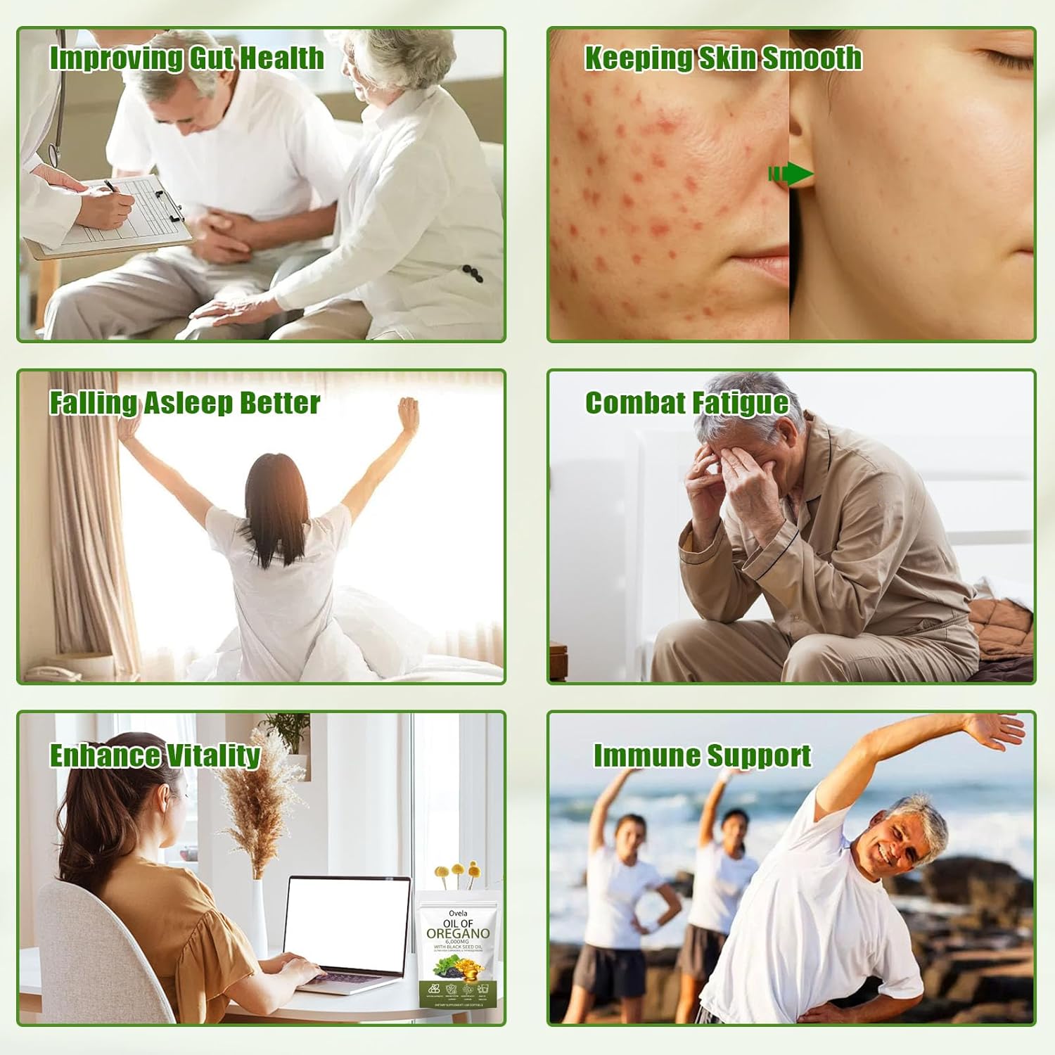 น้ำมันออริกาโนผสมน้ำมันเมล็ดดำ ซอฟต์เจลน้ำมันออริกาโน 6000 มก. ผลิตภัณฑ์เสริมอาหารบริสุทธิ์และจากธรรมชาติ เสริมสร้างภูมิคุ้มกัน | ปรับปรุงสุขภาพลำไส้ | เพิ่มพลังงาน ไม่ใช่จีเอ็มโอ ปราศจากกลูเตน (1)